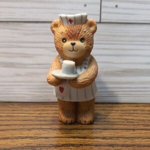 Vintage 1980 Lucy & Me Bear Nurse With Medicine By Enesco